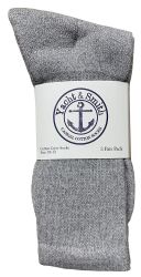 36 Wholesale Yacht & Smith Men's Wholesale Bulk Cotton Socks,with Free Shipping Size 10-13 (gray)