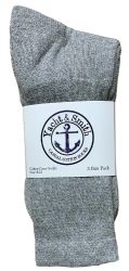 48 Wholesale Yacht & Smith Wholesale Bulk Women's Crew Socks, With Free Shipping - Size 9-11 (gray)