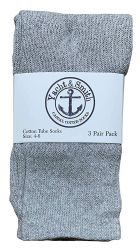 120 Wholesale Yacht & Smith Wholesale Kids Tube Socks, With Free Shipping Size 4-6 (gray)