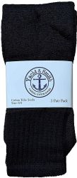 24 Wholesale Yacht & Smith Wholesale Kids Tube Socks, With Free Shipping(6-8 Black)
