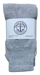 24 Wholesale Yacht & Smith Wholesale Kids Tube Socks, With Free Shipping (6-8 Gray)