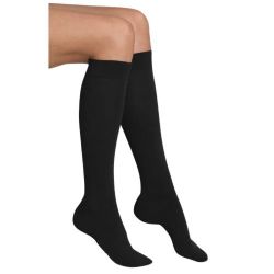 6 Pairs Yacht & Smith Women's Knee High Socks, Solid Black 90% Cotton Size 9-11 - Womens Knee Highs