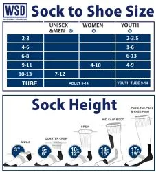 6 Pairs Crew Socks For Men, Cotton Athletic Sports Casual Sock By Wsd (black)