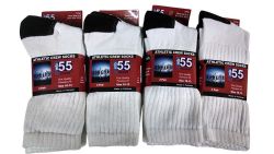 12 Pairs 12 Pairs Of Socksnbulk Athletic Crew Socks For Men,black Color Toes And Heel, Size 10-13 - Mens Crew Socks
