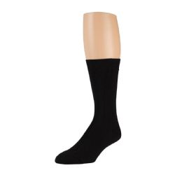 12 Pairs Men's Executive Dress Series Black Dress Socks Cotton Blend Size 10-13 - Mens Dress Sock