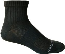 6 Pairs Yacht & Smith Mens Short Crew Socks, Patterned Sports Sock, Mesh Top - Mens Ankle Sock