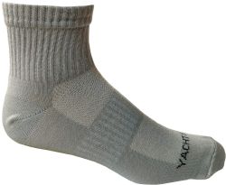 6 Pairs Yacht & Smith Mens Short Crew Socks, Patterned Sports Sock, Mesh Top - Mens Ankle Sock