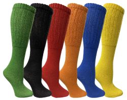 24 Bulk Yacht & Smith Slouch Socks For Women, Assorted Colors Size 9-11 - Womens Crew Sock