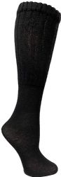 6 Wholesale Yacht & Smith Women's Slouch Socks Size 9-11 Solid Black Color Boot Socks	