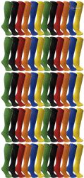 60 Wholesale Yacht & Smith Women's Slouch Socks Size 9-11 Assorted Bright Color Boot Socks