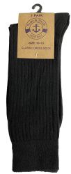 Yacht & Smith Mens Fashion Designer Dress Socks, Cotton Blend, Solid Black Dress Sock