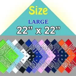 Yacht & Smith Bandana 22" X 22" Inches