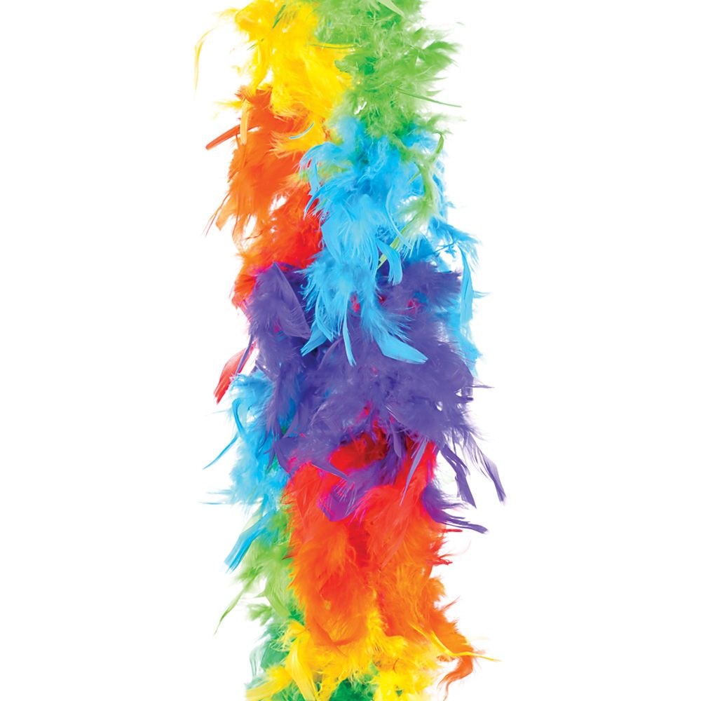 48 pieces 6' 60g Rainbow Boa - Costumes & Accessories