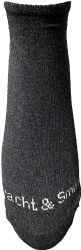 48 Wholesale Yacht & Smith Mens 97% Cotton Light Weight No Show Ankle Socks Solid Gray
