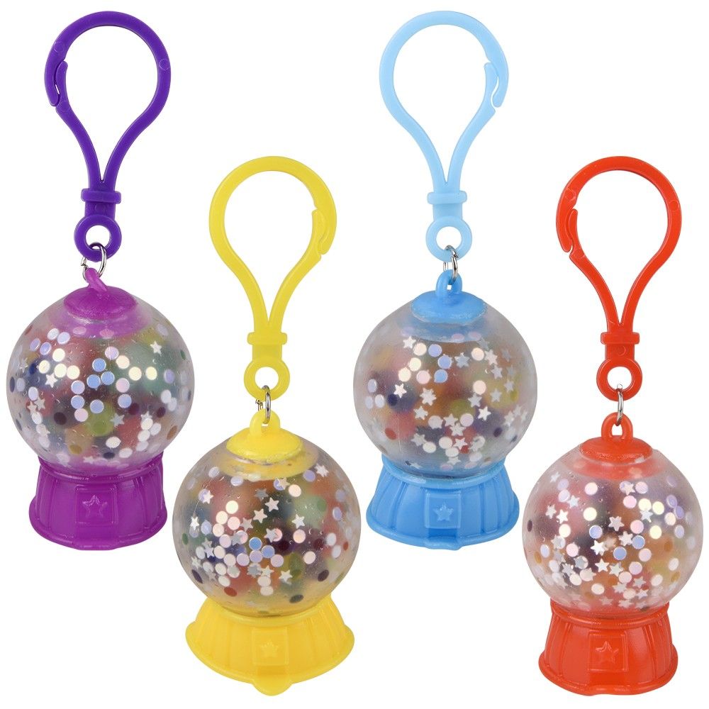 288 pieces Squeezy Bead Gumball Machine Clip On 2" - Slime & Squishees