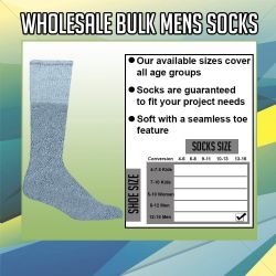 48 Wholesale Yacht & Smith Men's 31 Inch Cotton Terry Cushioned Athletic Gray Tube SockS-King Size 13-16