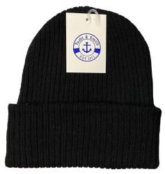24 Pieces Yacht & Smith Adults Sherpa Lined Winter Beanies In Black - Winter Beanie Hats