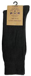 Yacht & Smith Men's Combed Cotton Black Dress Socks Thick Ribbed Texture Cotton Blend Size 10-13