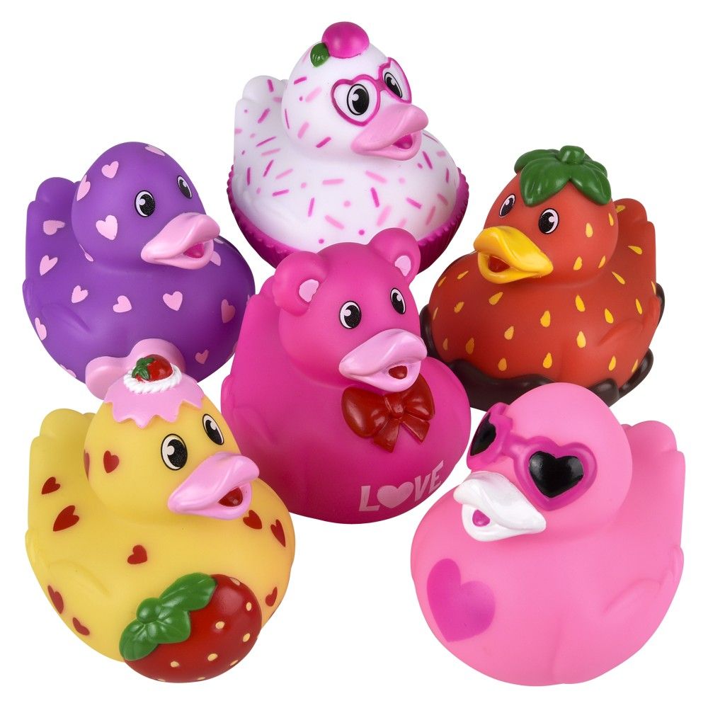 72 of 3.5 inch Valentine's Rubber Duck Assortment 12ct