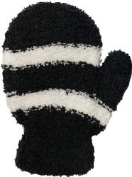 12 Wholesale Yacht & Smith Kids Striped Fuzzy Winter Mittens Gloves Ages 2-7