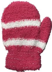 36 Wholesale Yacht & Smith Kids Striped Fuzzy Winter Mittens Gloves Ages 2-7