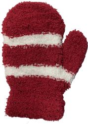 72 Wholesale Yacht & Smith Kids Striped Fuzzy Winter Mittens Gloves Ages 2-7