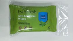 144 Pieces Everfresh 10 Pack AntI-Bacterial Wipes, Kills 99% Of Germs - PPE Sanitizer