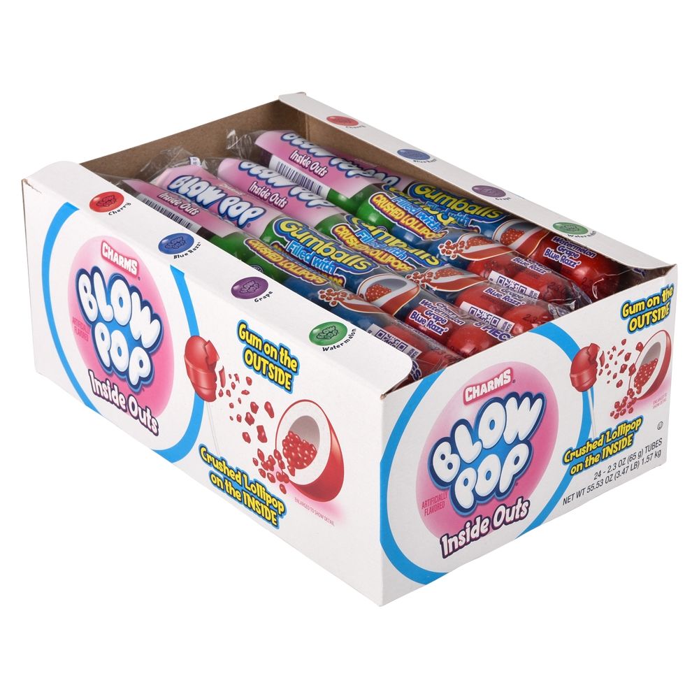 288 pieces Charms Blow Pop Inside Out Gum 24ct - Food & Beverage