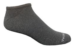 12 Wholesale Yacht & Smith 97% Cotton Men's Light Weight Breathable No Show Loafer Ankle Socks Solid Gray