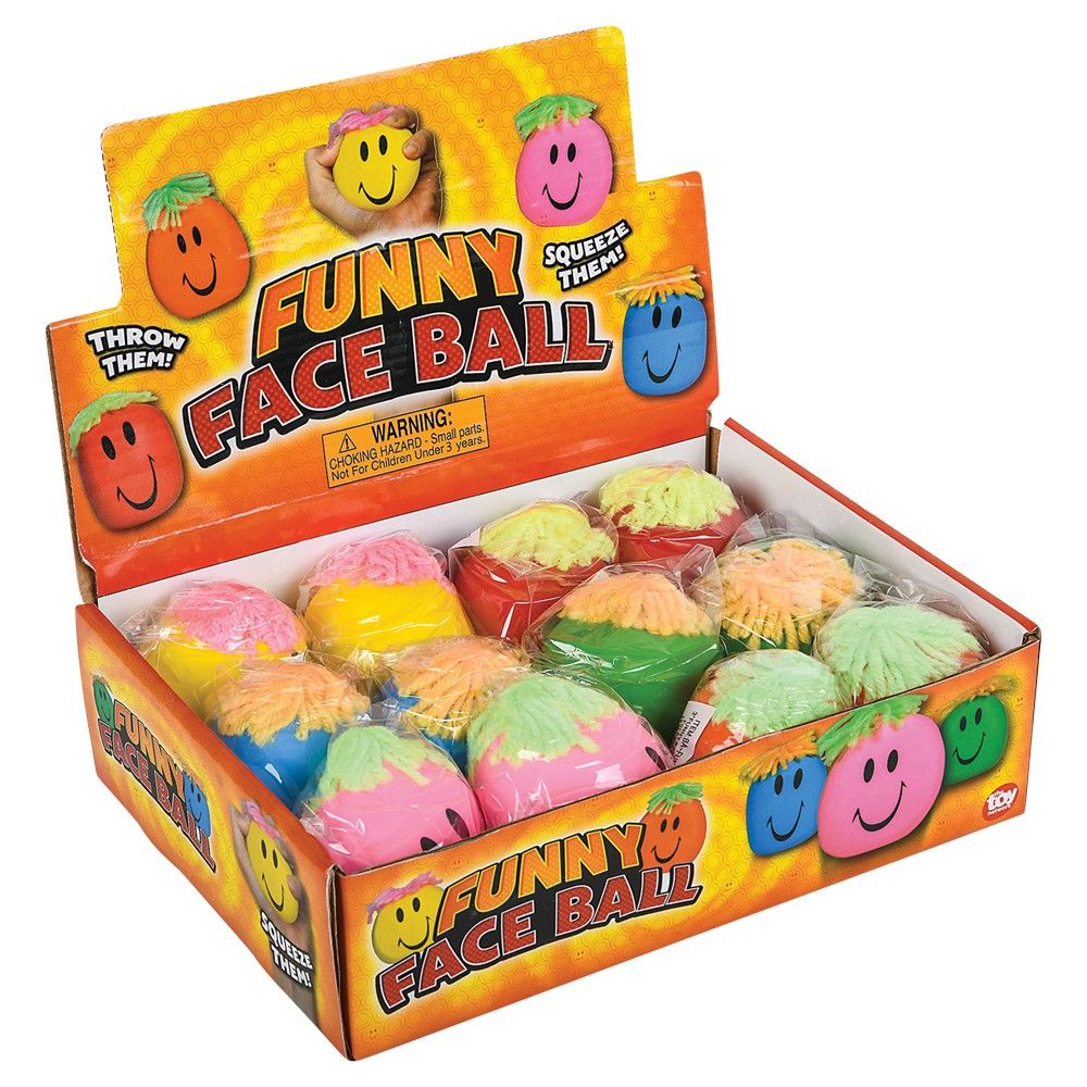 96 pieces 3" Smiley Stretch Ball - Balls