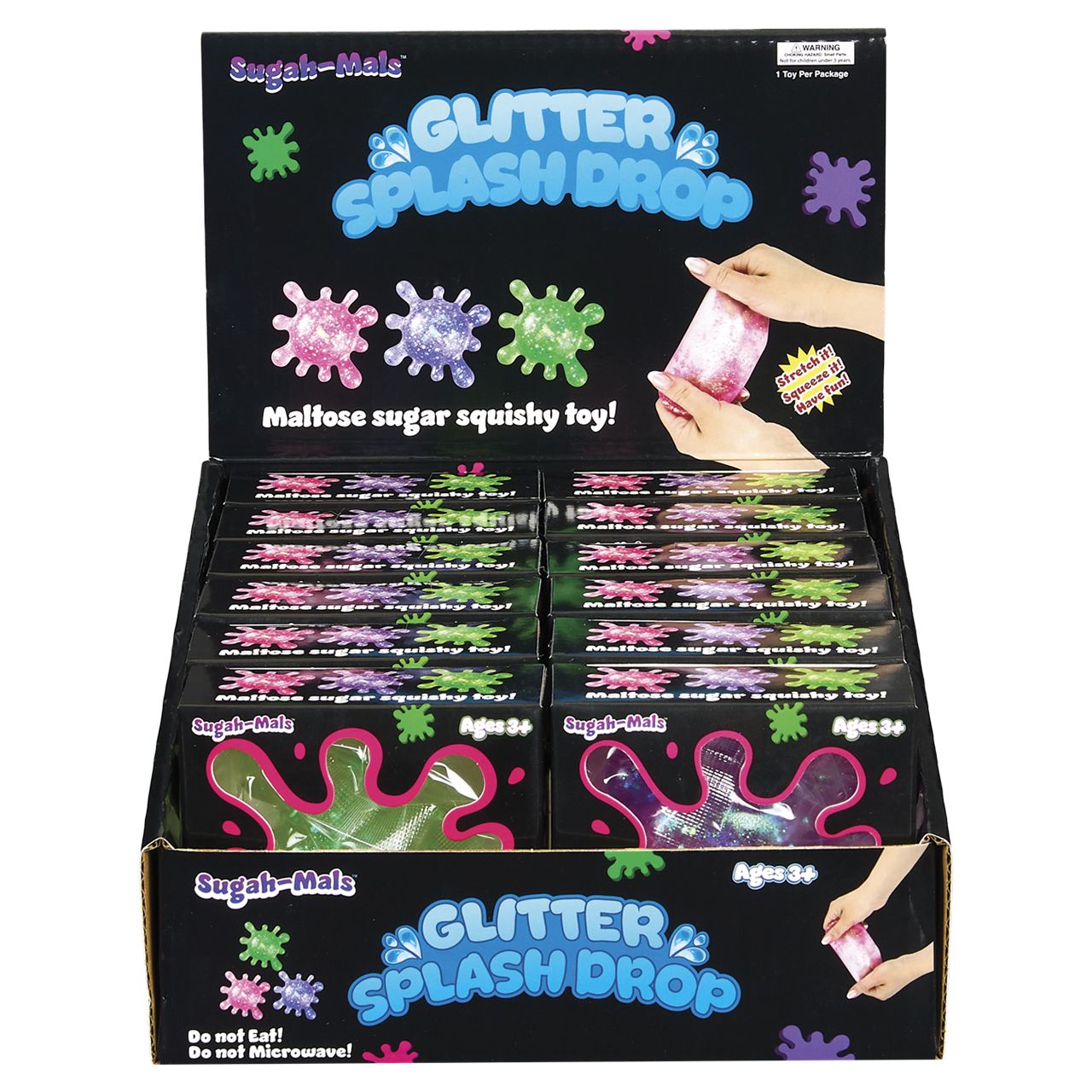 48 pieces SugaH-Mals Glitter Splash Drop Squishy - Slime & Squishees