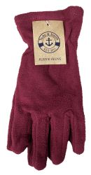 12 Pieces Yacht & Smith Mens Winter Fleece Gloves With Snug Fit Cuff - Fleece Gloves