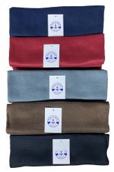 6 Wholesale Yacht & Smith Warm Fleece Knit Winter Neck Scarfs, Unisex Assorted Colors