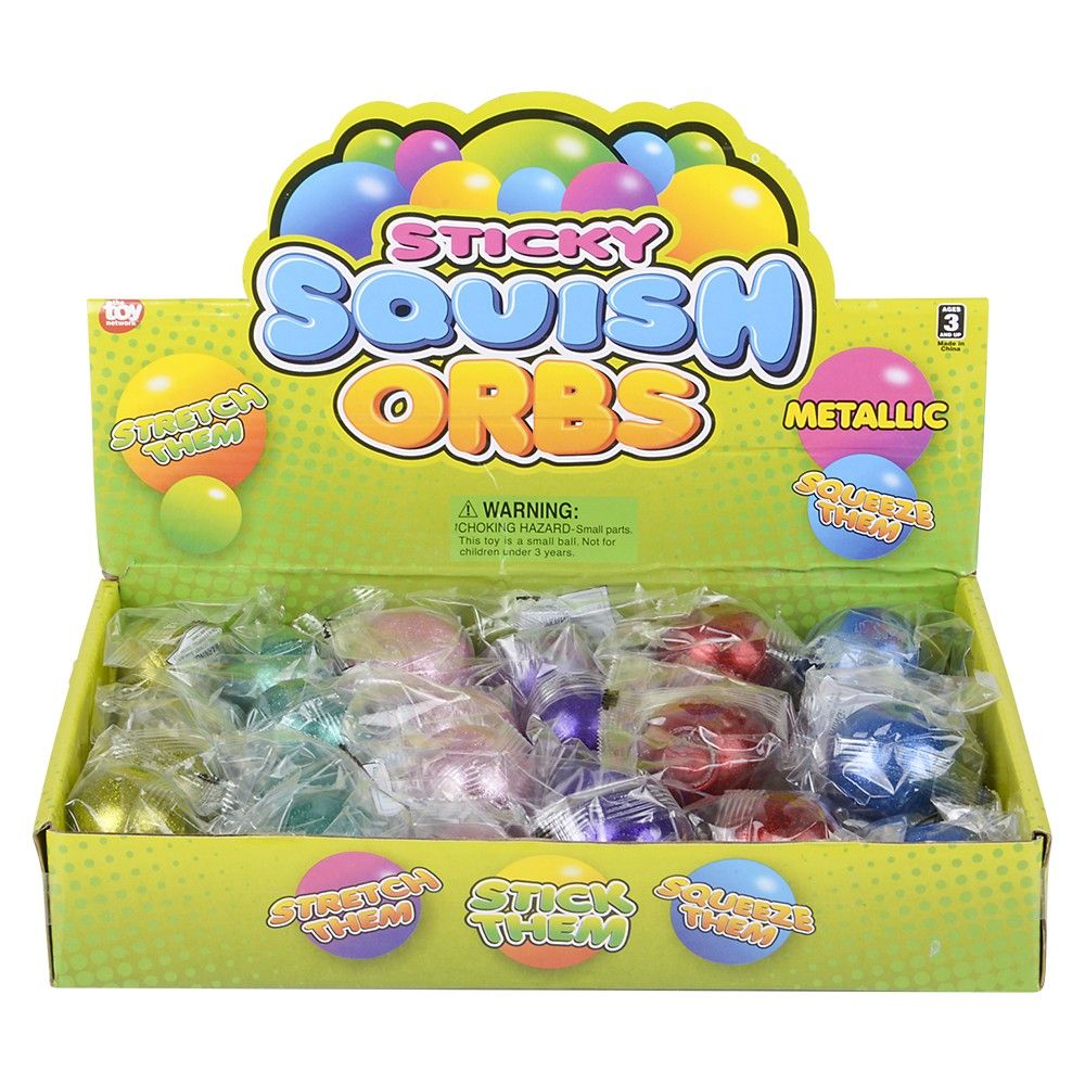 288 pieces 1.6" Squish Sticky Metallic Orbs - Slime & Squishees