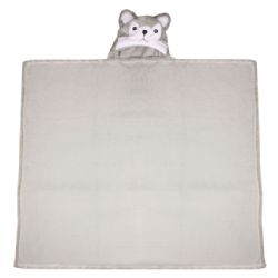 24 Wholesale Children's Blankets Grey Fox