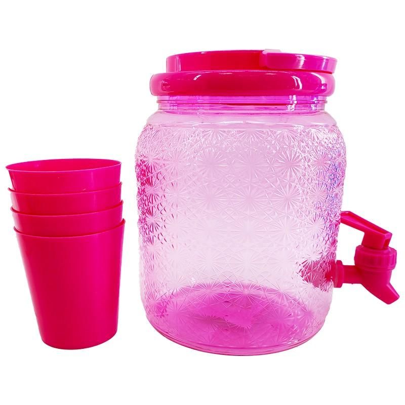 24 pieces 84oz / 2500ml Beverage Dispenser With Cups - Plastic Drinkware
