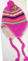36 Wholesale Knitted Earflap Beanie In Assorted Colors