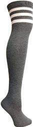 6 Wholesale Yacht & Smith Womens Over The Knee Socks, Assorted Soft, Referee Thigh High Socks