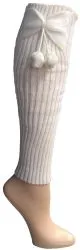 6 Pairs Of Womens Leg Warmers, Warm Winter Soft Acrylic Assorted Colors By Wsd (bow & Pom) (one Size)
