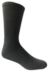 Yacht & Smith Men's Cotton 28 Inch Terry Cushioned Athletic Black Tube Socks Size 10-13