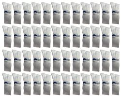 48 Pairs Yacht & Smith Men's Cotton Diabetic Crew Socks Loose Fit NoN-Binding White King Size 13-16 - Big And Tall Mens Diabetic Socks
