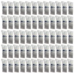 60 Pairs Yacht & Smith Men's Cotton Diabetic Crew Socks Loose Fit NoN-Binding White King Size 13-16 - Big And Tall Mens Diabetic Socks