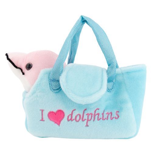 24 Pieces 8.5 Inch Plush Dolphin In A Purse - Dolls & Accessories