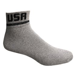 36 Pairs Yacht & Smith Men's Cotton Sport Ankle Socks, Usa Themed Size 10-13 Gray - Mens Ankle Sock