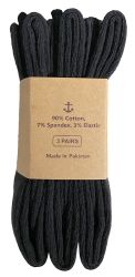 Yacht & Smith Girls Black Knee High Socks , 90% Cotton Size 6-8