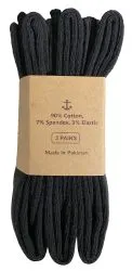 Yacht & Smith Girl's Black Knee High Socks