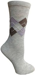 Yacht&smith 5 Pairs Of Womens Crew Socks, Fun Colorful Hip Patterned Everyday Sock (assorted Argyle a) - Womens Crew Sock