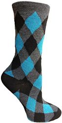 Yacht&smith 5 Pairs Of Womens Crew Socks, Fun Colorful Hip Patterned Everyday Sock (assorted Argyle b) - Womens Crew Sock