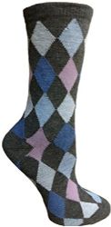 Yacht&smith 5 Pairs Of Womens Crew Socks, Fun Colorful Hip Patterned Everyday Sock (assorted Argyle d) - Womens Crew Sock