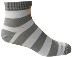 6 Pairs 6 Pairs Of Mens Short Crew Socks, Lightweight Striped Sports Sock (wide Stripes) - Mens Ankle Sock